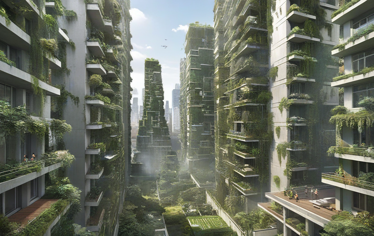 Bosque vertical en una ciudad