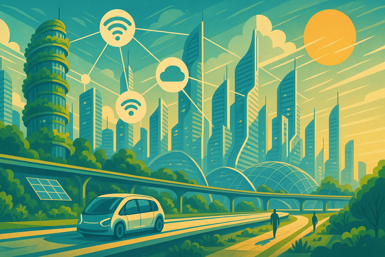 Ciudades inteligentes del futuro: tecnología, sostenibilidad y vida urbana conectada
