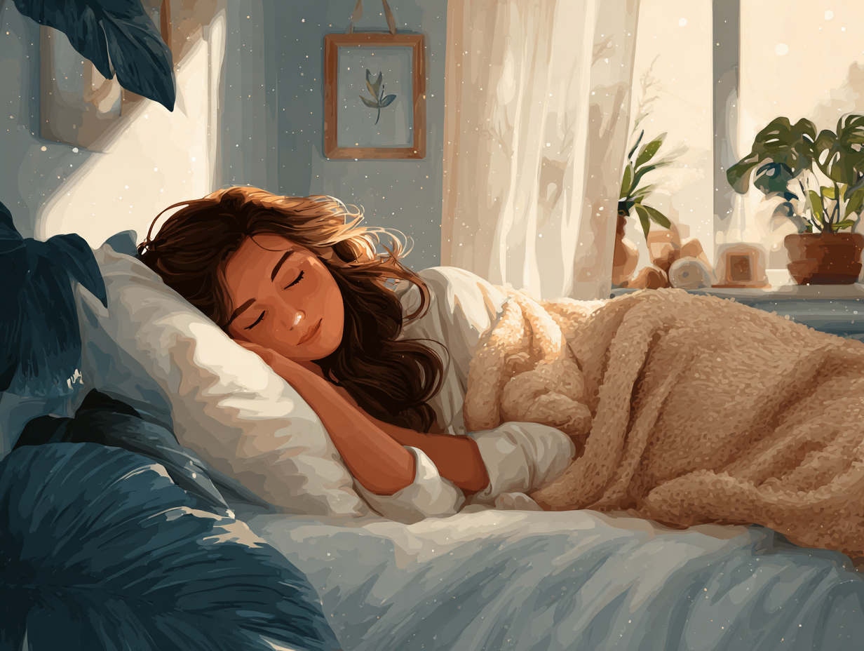 El poder del sueño en la salud mental: persona descansando y símbolo de bienestar