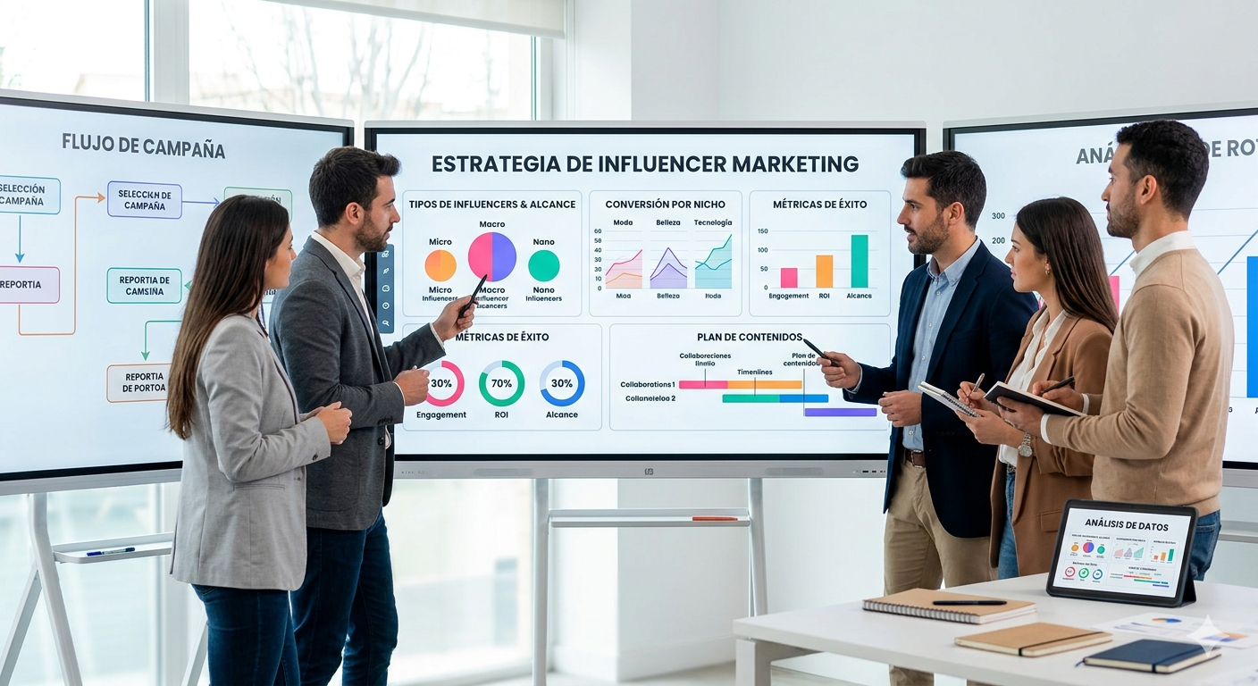 Estrategia de marketing de influencers en pizarras digitales