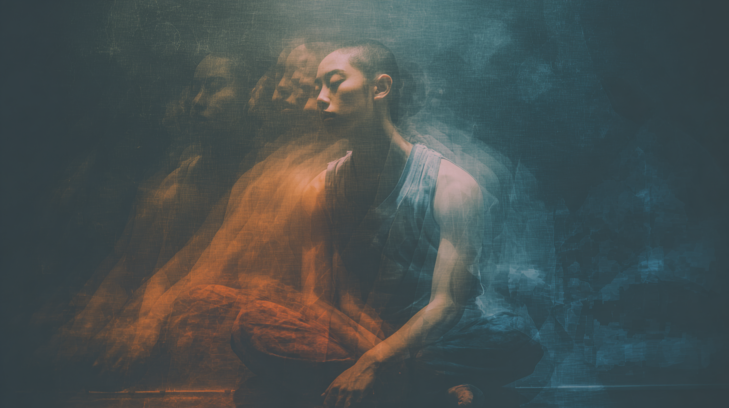 Atleta con ojos cerrados visualizando mentalmente su actuación deportiva