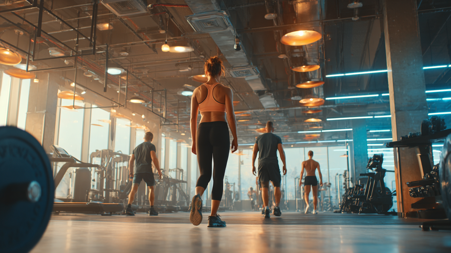 Deportistas realizando entrenamiento cruzado en gimnasio moderno