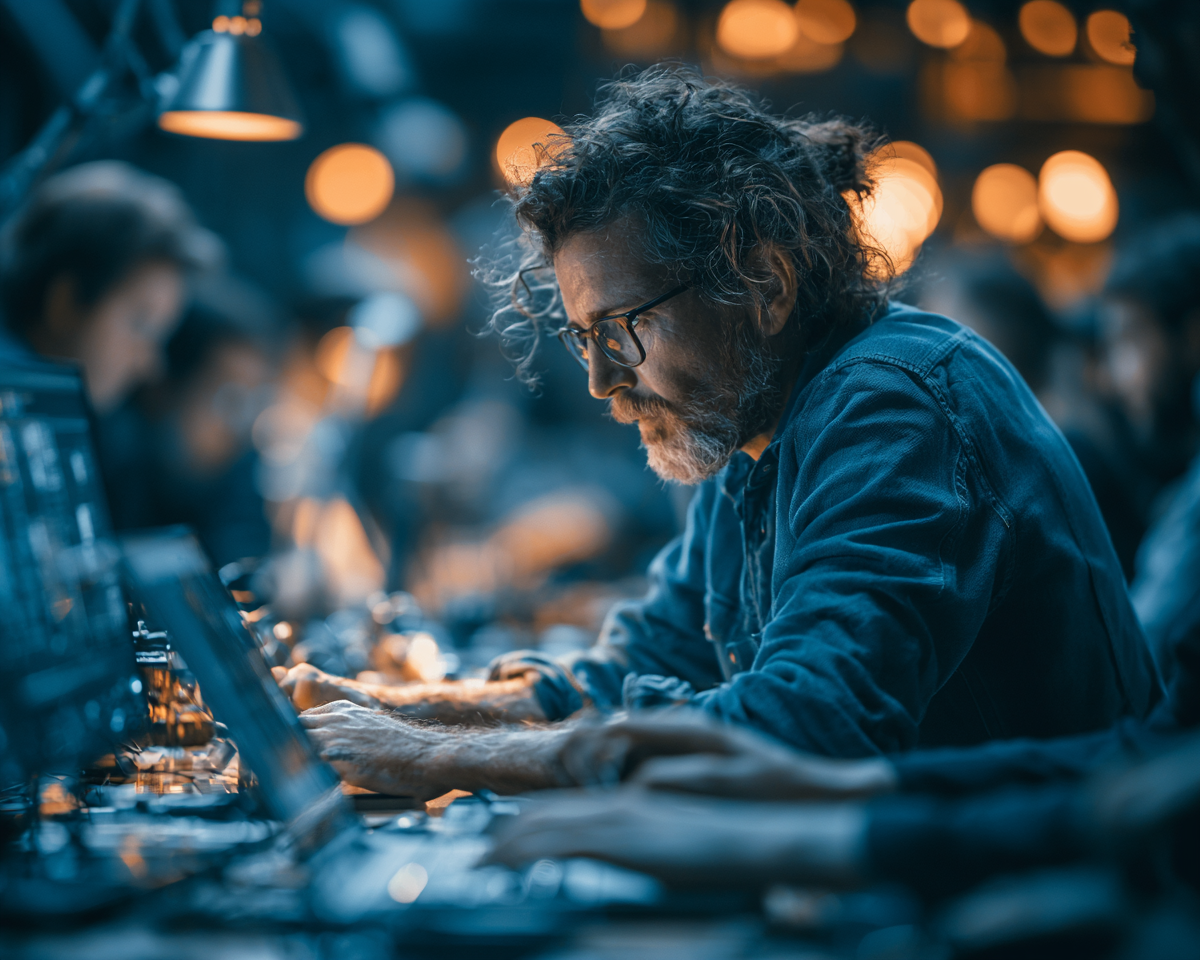 Innovación disruptiva en acción: tecnología y personas colaborando