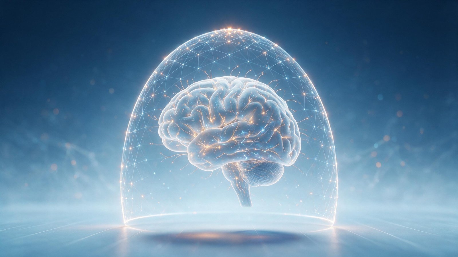 Cerebro sano con conexiones neuronales protegidas, asociado a la vacuna del herpes zóster